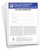 Early Start Denver Model Curriculum Checklist for Young Children with Autism  9781606236338 Front Cover
