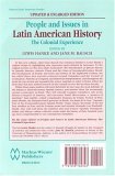 People and Issues in Latin American History Vol 1; the Colonial Experience 2nd 9781558762343 Front Cover
