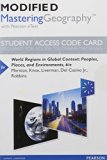 Modified Mastering Geography with Pearson EText -- Standalone Access Card -- for World Regions in Global Context Peoples, Places, and Environments cover art