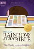 KJV Rainbow Study Bible, Pink/Brown LeatherTouch  cover art