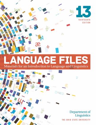 Language Files: Materials for an Introduction to Language and Linguistics  9780814258354 Front Cover