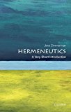 Hermeneutics A Very Short Introduction  9780199685356 Front Cover