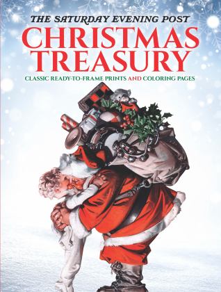 Saturday Evening Post Christmas Treasury 30 Classic Ready-To-Frame Prints with Coloring Pages  9780486814360 Front Cover