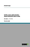 Kritik an der Epikureischen Glï¿½ck-Definition Durch Cott 2012 9783656134367 Front Cover