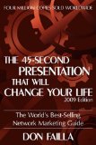 45 Second Presentation That Will Change Your Life 41436th 2009 9781935278368 Front Cover