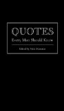 Quotes Every Man Should Know 2013 9781594746369 Front Cover