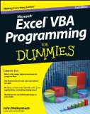 Excel VBA Programming for Dummiesï¿½  cover art