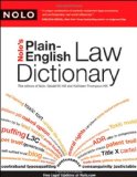 Nolo's Plain-English Law Dictionary 2009 9781413310375 Front Cover