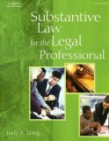 Substantive Law for the Legal Professional 2007 9781418018375 Front Cover