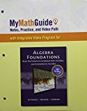 MyMathGuide for Algebra Foundations Basic Mathematics, Introductory Algebra, and Intermediate Algebra cover art
