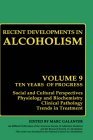 Recent Developments in Alcoholism Children of Alcoholics 1991 9780306438400 Front Cover