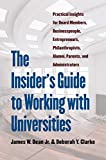 Insider's Guide to Working with Universities Practical Insights for Board Members, Businesspeople, Entrepreneurs, Philanthropists, Alumni, Parents, and Administrators  9781469653419 Front Cover
