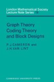 Graph Theory, Coding Theory and Block Designs 1975 9780521207423 Front Cover