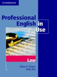Professional English in Use Law  9780521685429 Front Cover