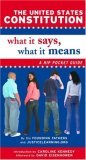United States Constitution: What It Says, What It Means A Hip Pocket Guide 2005 9780195304435 Front Cover