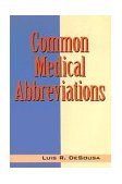 Common Medical Abbreviations 1994 9780827366435 Front Cover