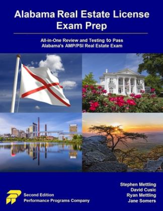 Alabama Real Estate License Exam Prep All-In-One Review and Testing to Pass Alabama's AMP/PSI Real Estate Exam  9780915777440 Front Cover