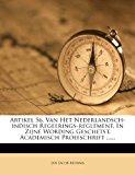 Artikel 56, Van Het Nederlandsch-Indisch Regeerings-Reglement, in Zijne Wording Geschetst Academisch Proefschrift 2012 9781279805442 Front Cover