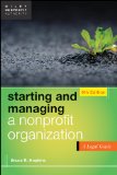Starting and Managing a Nonprofit Organization A Legal Guide cover art