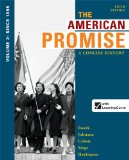 American Promise: a Concise History, Volume 2 From 1865 5th 9781457631467 Front Cover