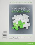 Managerial Accounting: Student Value Edition cover art