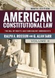 American Constitutional Law The Bill of Rights and Subsequent Amendments 9th 9780813347479 Front Cover