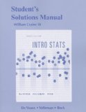 Student's Solutions Manual, Intro Stats  cover art