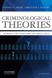 Criminological Theories Introduction, Evaluation, and Application cover art