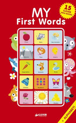 My First Words 15 CLEVER Mini-Books Box Set  9781948418508 Front Cover