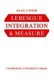 Lebesgue Integration and Measure 1973 9780521097512 Front Cover