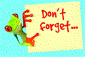 Don't Forget Frog Postcard (Package Of 25) 2012 9781426755514 Front Cover