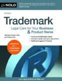 Trademark Legal Care for Your Business and Product Name 10th 2013 9781413319521 Front Cover