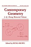 Contemporary Geometry J. -Q. Zhong Memorial Volume 2012 9781468479522 Front Cover