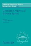 Geometric Aspects of Banach Spaces Essays in Honour of Antonio Plans 1989 9780521367523 Front Cover