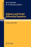 Ordinary and Partial Differential Equations Dundee, Scotland 1978 1980 9783540102526 Front Cover