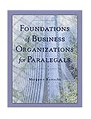 Foundations of Business Organizations for Paralegals 2000 9780766816527 Front Cover
