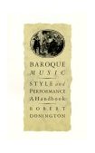 Baroque Music Style and Performance, a Handbook cover art