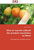 Mise en Marchï¿½ Collectif des Produits Maraï¿½chers Au Bï¿½nin 2011 9786131592539 Front Cover