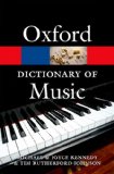 Oxford Dictionary of Music 6th 9780199578542 Front Cover
