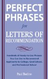 Perfect Phrases for Letters of Recommendation  cover art