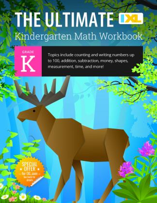 Ultimate Kindergarten Math Workbook Counting and Writing Numbers to 100, Addition, Subtracting, Money, Shapes, Patterns, Measurement, and Time for Classroom and Homeschool Curriculum  9781947569546 Front Cover