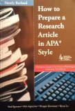 How to Prepare a Research Article in APA Style, Revised  cover art