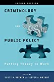 Criminology and Public Policy: Putting Theory to Work Putting Theory to Work  9781439916582 Front Cover