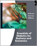 ESSENTIALS of STRATISTICS FORBUSINESS and ECONOMICS 6th 9780538754583 Front Cover