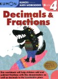 Grade 4 Decimals and Fractions Kumon Math Workbooks  9781933241586 Front Cover