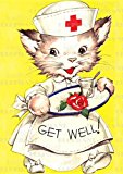 Cat Nurse Get Well - Greeting Card 2002 9781595835598 Front Cover