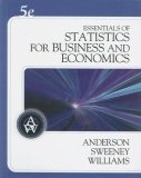 Essentials of Statistics for Business and Economics 5th 2008 9780324568608 Front Cover