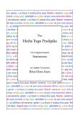 Hatha Yoga Pradipika The Original Sanskrit and an English Translation  9780971646612 Front Cover