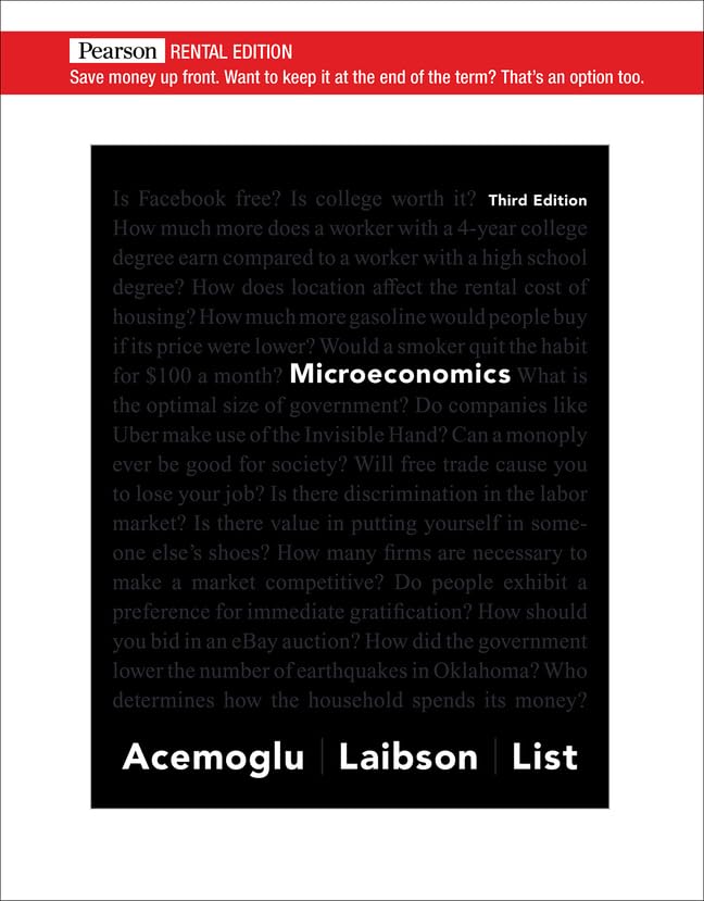 Microeconomics 3rd 9780135798614 Front Cover
