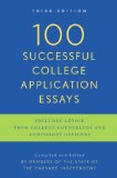 100 Successful College Application Essays Third Edition cover art
